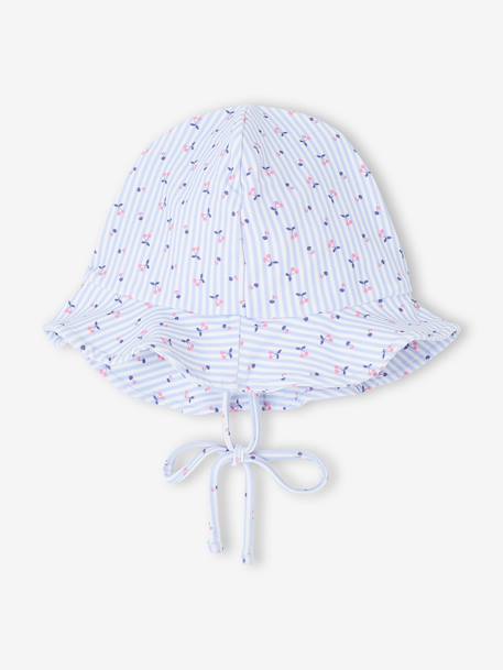 3-piece striped swimsuit light blue - vertbaudet enfant 