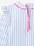 3-piece striped swimsuit light blue - vertbaudet enfant 