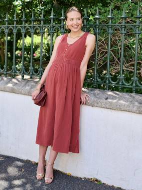 Vêtements de grossesse-Robe-Robe longue grossesse et allaitement 