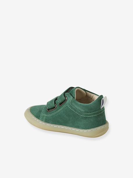 Chaussures premiers pas bébé velcro beige+bleu+bleu électrique+bleu océan+chocolat+lot beige+lot marron+lot vert+marron+ocre+vert+vert sauge - vertbaudet enfant 
