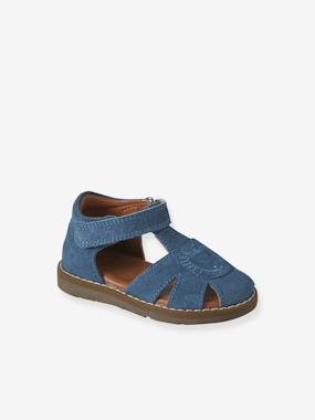 Chaussures-Sandales bébé fermées cuir à scratchs