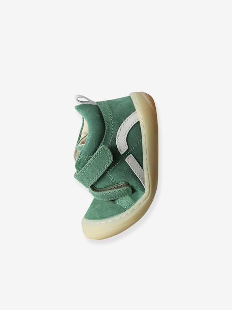 Chaussures premiers pas bébé velcro beige+bleu+bleu électrique+bleu océan+chocolat+lot beige+lot marron+lot vert+marron+ocre+vert+vert sauge - vertbaudet enfant 