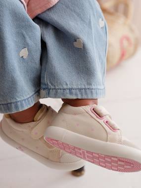 -Touch-Fastening Trainers in Canvas for Baby Girls