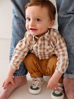 Baby boy's cotton muslin shirt  - vertbaudet enfant