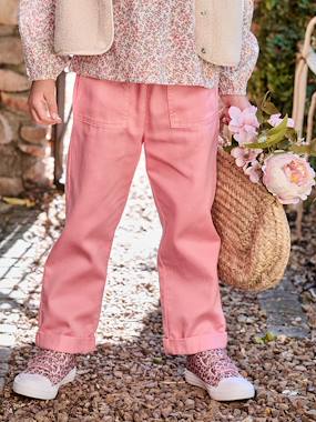 Pantalon fille style paperbag Lyocell fluide   - vertbaudet enfant