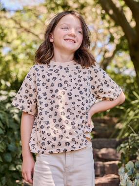 -Short-sleeved printed T-shirt for girls 