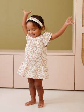 Baby-Baby dress set with culotte-style briefs and bandeau