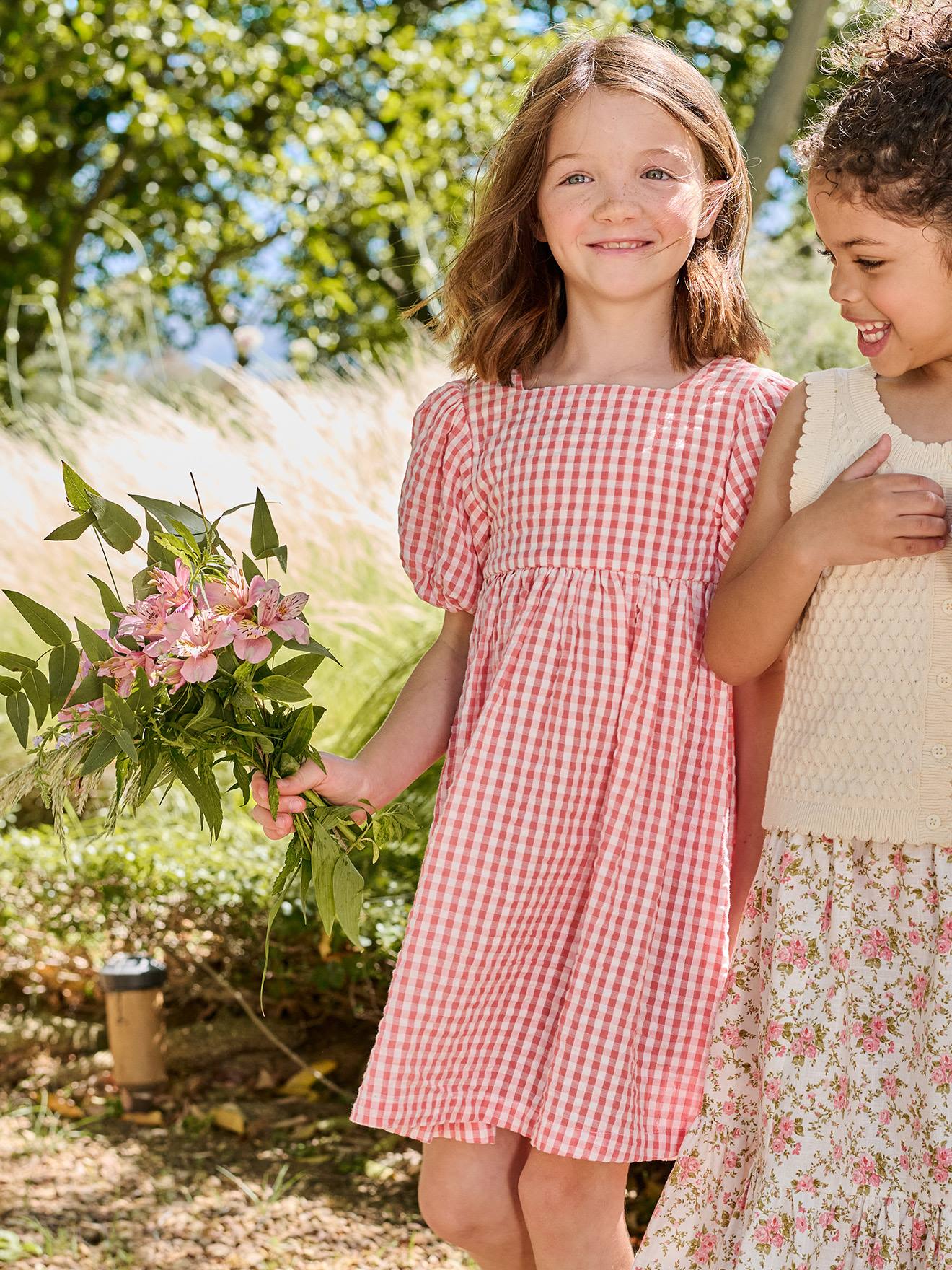 girls pink gingham dress Light Pink Gingham Willow Dress by Classic Whimsy - Dresses