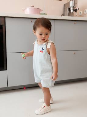 Girls' cotton playsuit  - vertbaudet enfant
