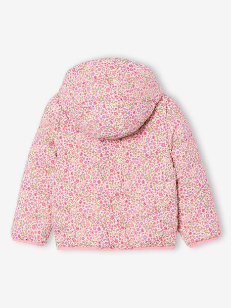 Reversible Lightweight Jacket for Girls anthracite+pale pink - vertbaudet enfant 