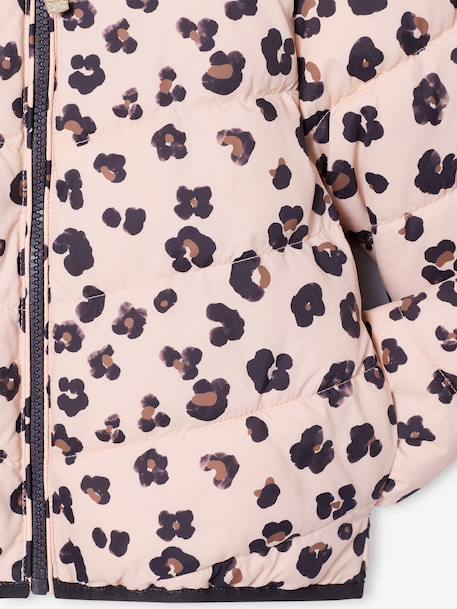 Reversible Lightweight Jacket for Girls anthracite+pale pink - vertbaudet enfant 