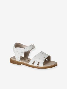 Shoes-Glittery Hook-and-Loop Sandals for Girls