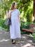 Long maternity and nursing dress striped blue - vertbaudet enfant 