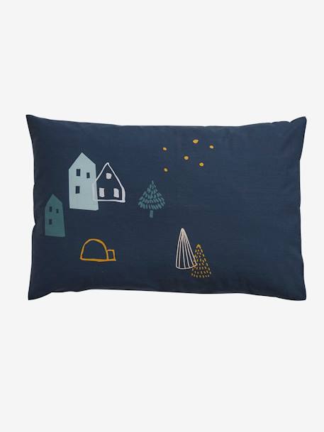 Taie D Oreiller Bebe Laponie Bleu Nuit Linge De Lit Deco