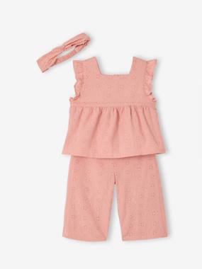 -Set for baby girl with English embroidery
