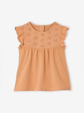 Embroidered short-sleeved T-shirt for baby girls  - vertbaudet enfant