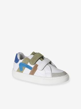 Chaussures-Chaussures garçon 23-38-Baskets, tennis-Baskets enfant garçon cuir à scratchs