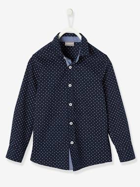 -Chemise garçon imprimée pois