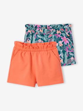 -Pack of 2 Pairs of Shorts for Girls