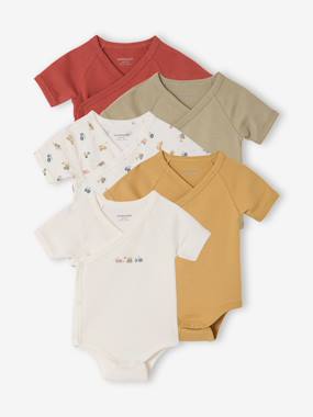 Pack of 5 newborn bodysuit tractor organic cotton  - vertbaudet enfant