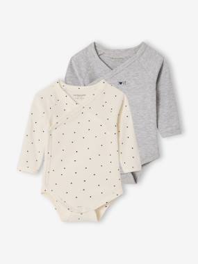 -Lot de 2 bodies bébé manches longues