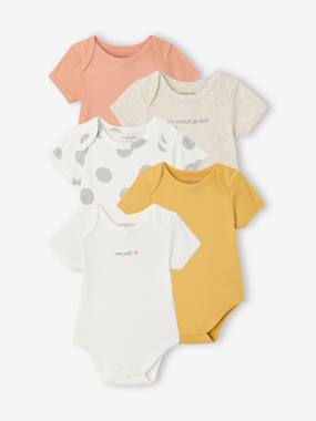 Pack of 5 short-sleeved baby bodysuits  - vertbaudet enfant
