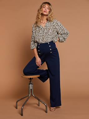 Vêtements de grossesse-Chemise grossesse à motif léopard