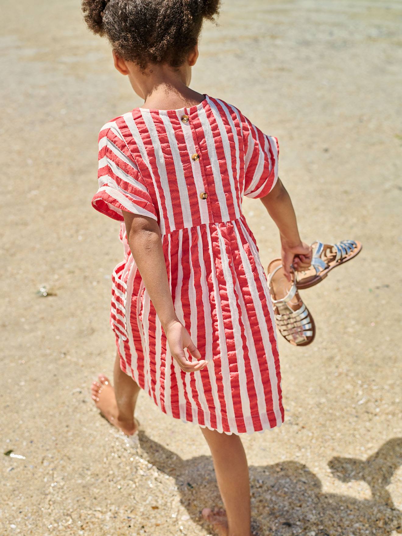 red and white seersucker dress A-Line Dress Red and White Stripe Seersucker* 12M