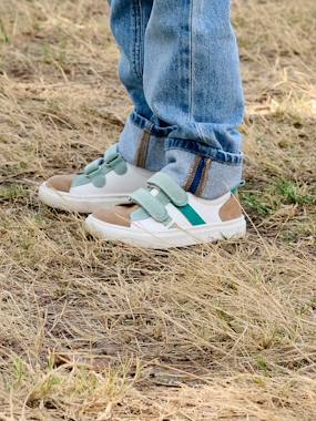 Chaussures-Chaussures garçon 23-38-Baskets, tennis-Baskets enfant cuir scratchs