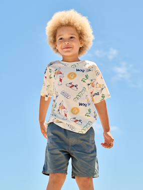 -Elasticated bermuda shorts for boys