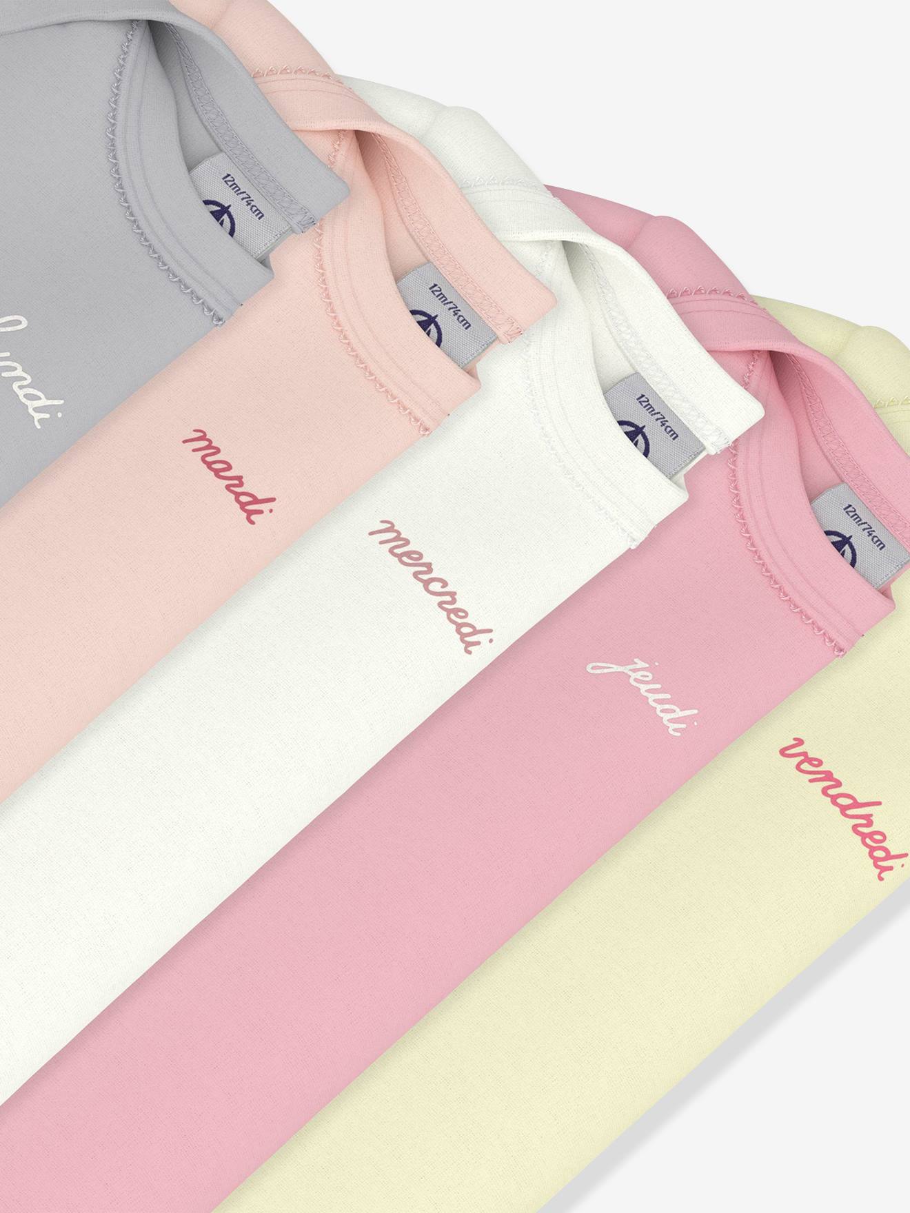 VERTBAUDET Coffret 5 Bodies Manches Courtes Bébé - Cadeau Naissance Idéal