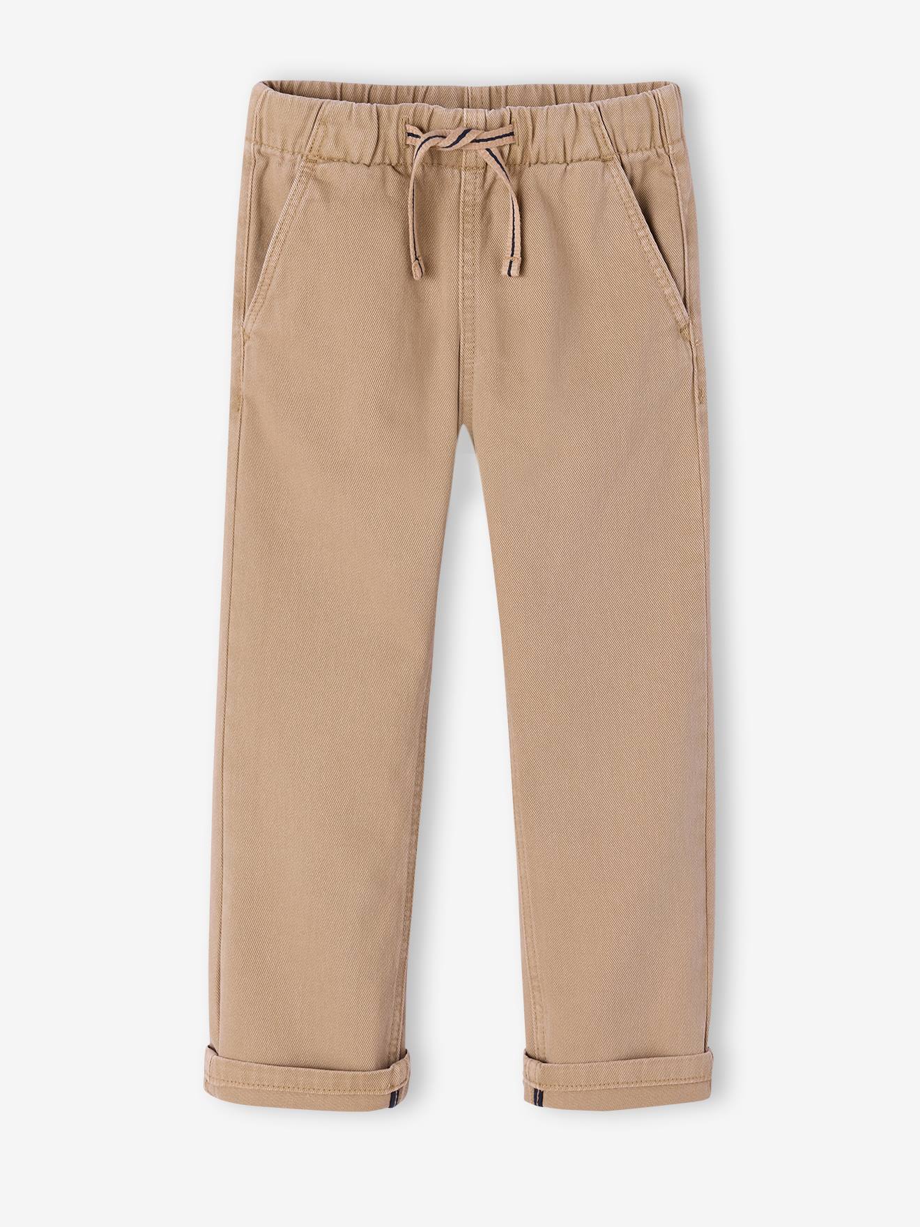 Pantalon garçon jogger facile à enfiler kaki