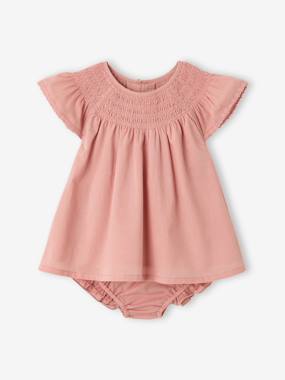 -Dress and bloomer set for baby girls in cotton
