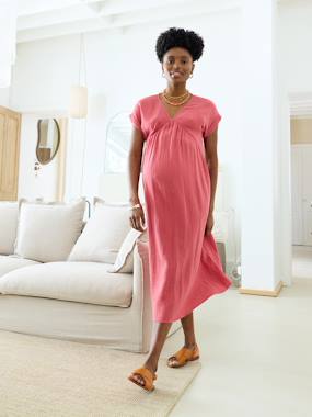 Vêtements de grossesse-Robe-Robe longue grossesse et allaitement 