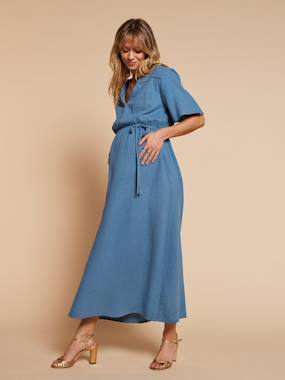 Vêtements de grossesse-Robe-Robe longue grossesse et allaitement