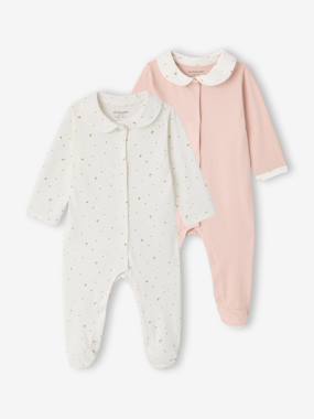 -Lot 2 pyjamas bébé coton bio