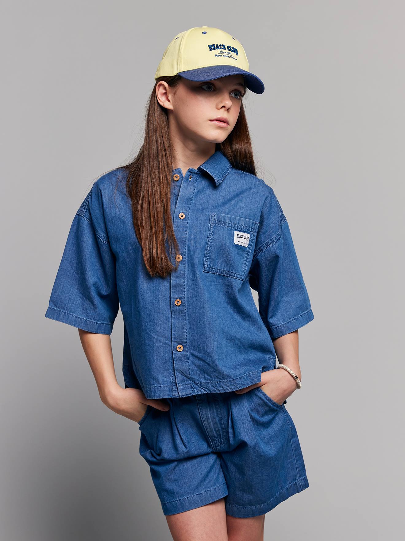 Ensemble Short Et Chemise Hudson Jeans - Taille 12 Mois Fille, Gris Uni | Neuf Avec étiquettes