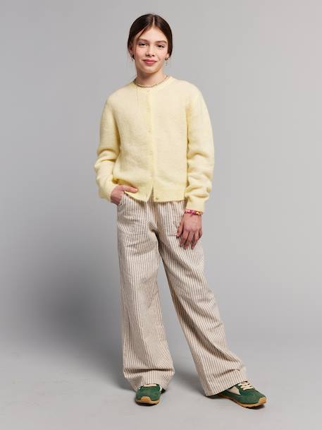 Gilet boutonné jaune pâle - vertbaudet enfant 