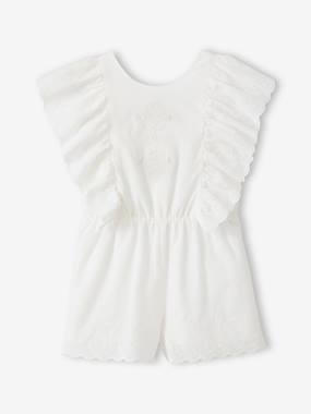 -Playsuit with embroidery in cotton
