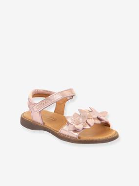 Shoes-Pair of LORE FLOWERS Leather Sandals for Girls, FRODDO