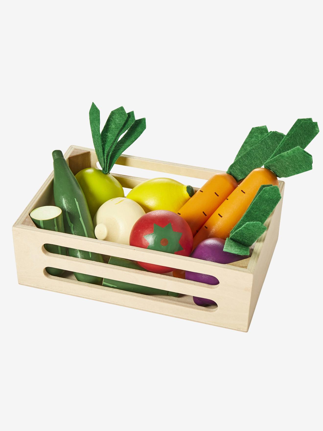 Cagette de légumes pour dinette en bois FSC® - multicolore, Jouet