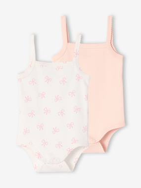 Pack of 2 girl's bodysuit with braces  - vertbaudet enfant