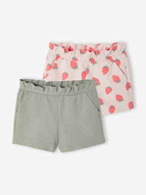 -Pack of 2 Pairs of Shorts for Girls