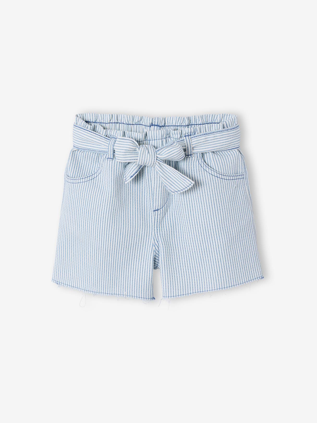 Short Hurley Fille Taille 14 - Motif Guépard Bleu - Ceinture Élastique