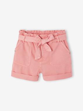 -Paperbag Shorts for Girls
