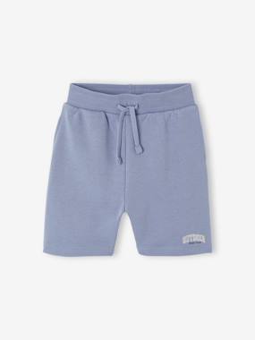 Lacoste Short de survêtement en coton bio avec logo pour homme Bleu