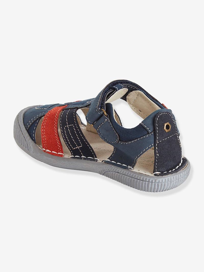 Boys Leather Sandals, Designed For Autonomy grey, Shoes