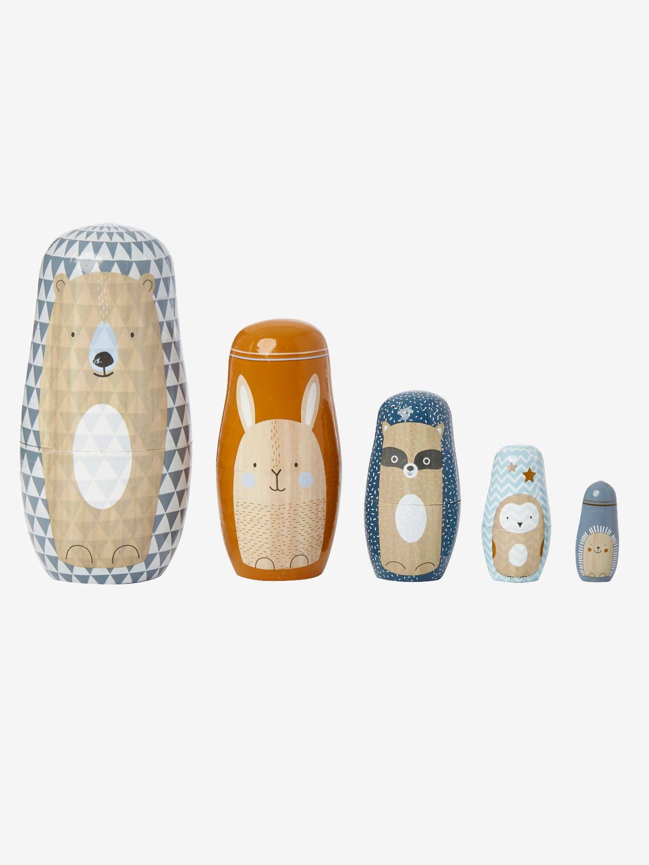 Wooden Animal Nesting Dolls - multi, Toys