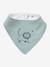 3 Bandana-Style Bibs in Cotton Gauze Brown+crystal blue+GREEN DARK ALL OVER PRINTED+Light Green+old rose+sage green+White/Print - vertbaudet enfant 
