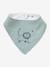 3 Bandana-Style Bibs in Cotton Gauze Brown+crystal blue+ecru+Light Green+old rose+sage green+White/Print - vertbaudet enfant 